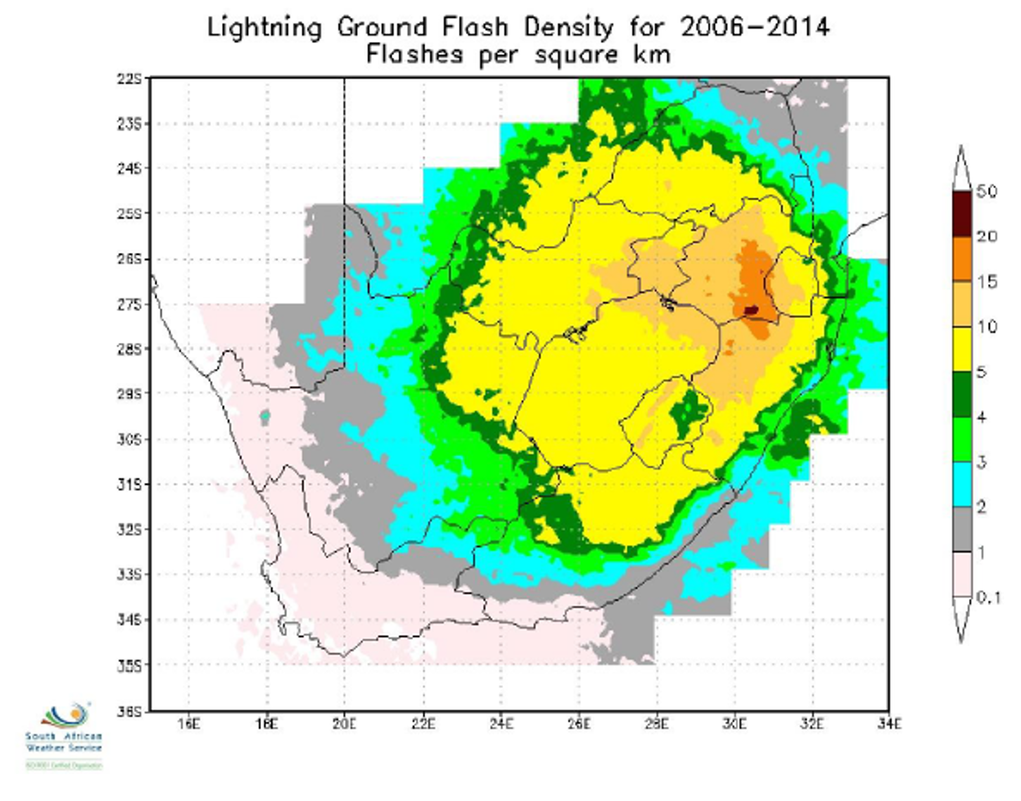 SA lightning ground flash density map 2006-2014.png